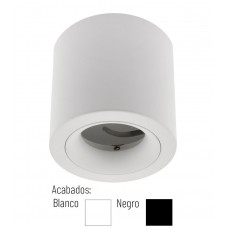 Foco superficie redondo φ95*90mm orientable para Lámpara GU10/MR16, Blanco ó Negro
