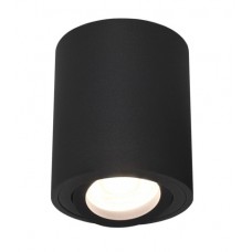 Foco superficie redondo φ80*95mm orientable Negro para Lámpara GU10/MR16