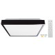 Plafón LED superficie Cuadrado 420x420mm Negro 30W CCT con mando