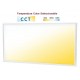 Panel LED Backlight 600X1200mm 45W 8600Lm Marco Blanco CCT Seleccionable, con cable de alimentación de 1,5 m