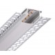 Perfil Aluminio Empotrar integración obras, para tiras LED hasta 20mm, barra 2 Metros - completo- (desde 8,50€/m)