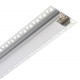 Perfil Aluminio Empotrar integración obras modelo B, para tiras LED hasta 20mm, barra 3 Metros - completo- 