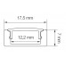 Perfil Aluminio Superficie Negro LINE 17,5x7mm. para tiras LED, barra de 3 Metros