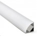 Difusor Opal Curvo Perfil Aluminio Angulo 16x16mm., barra 2 Metros