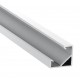 Perfil Aluminio anodizado Angulo Blanco 18x18mm. BASIC para tiras LED, barra 2 Metros