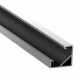 Perfil Aluminio anodizado Angulo Plata 18x18mm. BASIC para tiras LED, barra 2 mts.