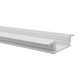 Perfil Aluminio Empotrar Blanco U7E 25x8mm. para tiras LED, barra 2 Metros