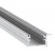 Perfil empotrar aluminio anodizado 24x12mm para tiras LED, barra 2 Metros