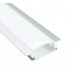 Perfil Aluminio Empotrar ECO 25x7mm. para tiras LED, barra 2 Metros -completo-