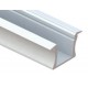 Perfil Aluminio Empotrar LINE Blanco 24x14mm. para tiras LED, barra 2 ó 3 Metros