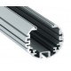 Perfil Redondo aluminio anodizado 39mm para tiras LED, barra 2 Metros