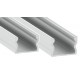 Perfil Aluminio Superficie 17x15mm. para tiras LED, 6mts (2 tramos de 3 Metros)