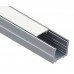 Perfil Aluminio Superficie Negro LINE 17,5x15mm. para tiras LED, barra de 2 Metros