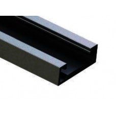 Perfil Aluminio Negro Superficie 25x7,5mm. para tiras LED, barra 3 metros