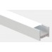 Perfil Aluminio Blanco Superficie 28,6x23,4mm. para tiras LED, barra 3 metros