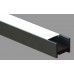 Perfil Aluminio Negro Superficie 28,6x23,4mm. para tiras LED, barra 3 metros