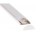 Perfil Aluminio lacado Blanco Superficie 40x5,6mm. para tiras LED, barra de 2 Metros