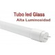 Tubo LED T8 1500mm Cristal 22W Blanco Cálido ALTA LUMINOSIDAD, conexión 1 lado