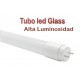 Tubo LED T8 1500mm Cristal 24W Blanco Frío ALTA LUMINOSIDAD, conexión 1 lado