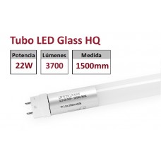 Tubo LED T8 1500mm Cristal 22W 3700Lm Blanco Frío, conexión 1 lado, Caja de 25 ud x 11,40€/ud