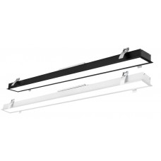 Luminaria lineal Empotrar LED 600mm 24W, Blanco ó Negro