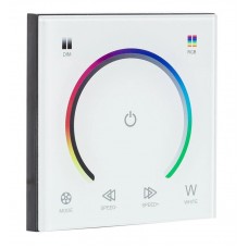 Controlador Táctil para tira LED RGB Blanco para empotrar en cajetín universal