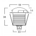 Foco Baliza LED exterior IP67 empotrar 3W 12/24VDC 3 Salidas