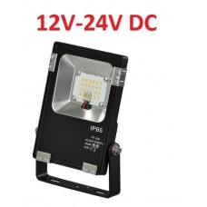 Foco LED exterior PRO 12V-24V DC 10W IP65 Negro