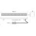 Foco LED exterior bañador pared lineal 36W 24V 995mm