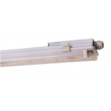 Pantalla estanca Policarbonato ECO para 1 tubo LED de 1200mm, conexión 1 lado