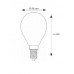 Lámpara LED Esferica Clara E14 4W Filamento 2700ºK Regulable