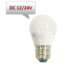 Lámpara LED Esferica E27 12/24V DC 5W Opal