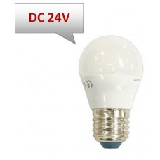 Lámpara LED Esferica E27 24V DC 5W Opal