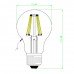 Lámpara LED Standard Gold E27 Filamento 6W 580lm