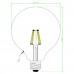 Lámpara LED Globo 125mm Clara E27 4W Filamento 4500ºK