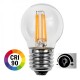 Lámpara LED Esférica Clara E27 2W Filamento 2400ºK CRI-90 Regulable