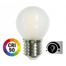 Lámpara LED Esférica Mate Glass E27 2W Filamento 2400ºK CRI-90 Regulable