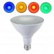Lámpara LED PAR38 E27 15W 230V, ángulo 120º IP65, colores