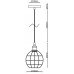 Lámpara Colgante Vintage estructura metálica redonda E27 con cable y florón