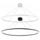 Lámpara Colgante Circular Aluminio ANELL 1000mm LED 85W con cable y florón, en Blanco ó Negro