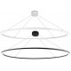 Lámpara Colgante Circular Aluminio ANELL 1200mm LED 100W con cable y florón, en Blanco ó Negro