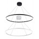 Lámpara Colgante Circular Aluminio ANELL 600mm LED 48W con cable y florón, en Blanco ó Negro