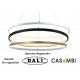 Lámpara Colgante Circular Aluminio ANELL 600mm LED 27W con cable y florón, en Blanco, Negro ó Dorado