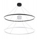 Lámpara Colgante Circular Aluminio ANELL 800mm LED 60W con cable y florón, en Blanco ó Negro