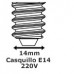 Lámpara LED Tubular E14 16x65mm 6W