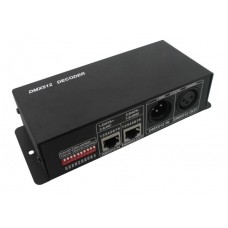 Controlador Decodficador DMX 512 3 canales DC12-24v 4A por canal