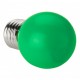 Lámpara LED Esferica E27 2W Verde